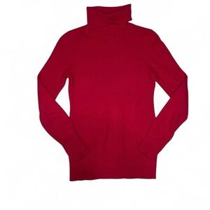 J Crew 100% Cashmere Divina Womens Red Turtleneck Sweater